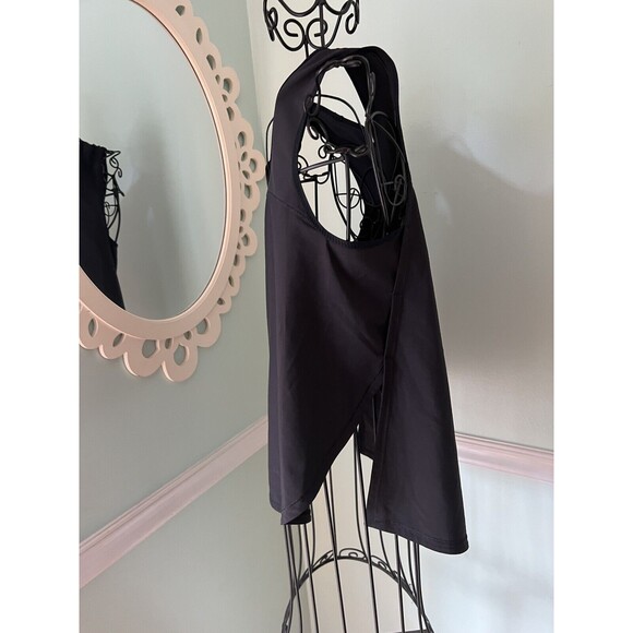 Lululemon Run Split Singlet Tank Top Black Women's Size 6 Split Sides - Picture 2 of 4